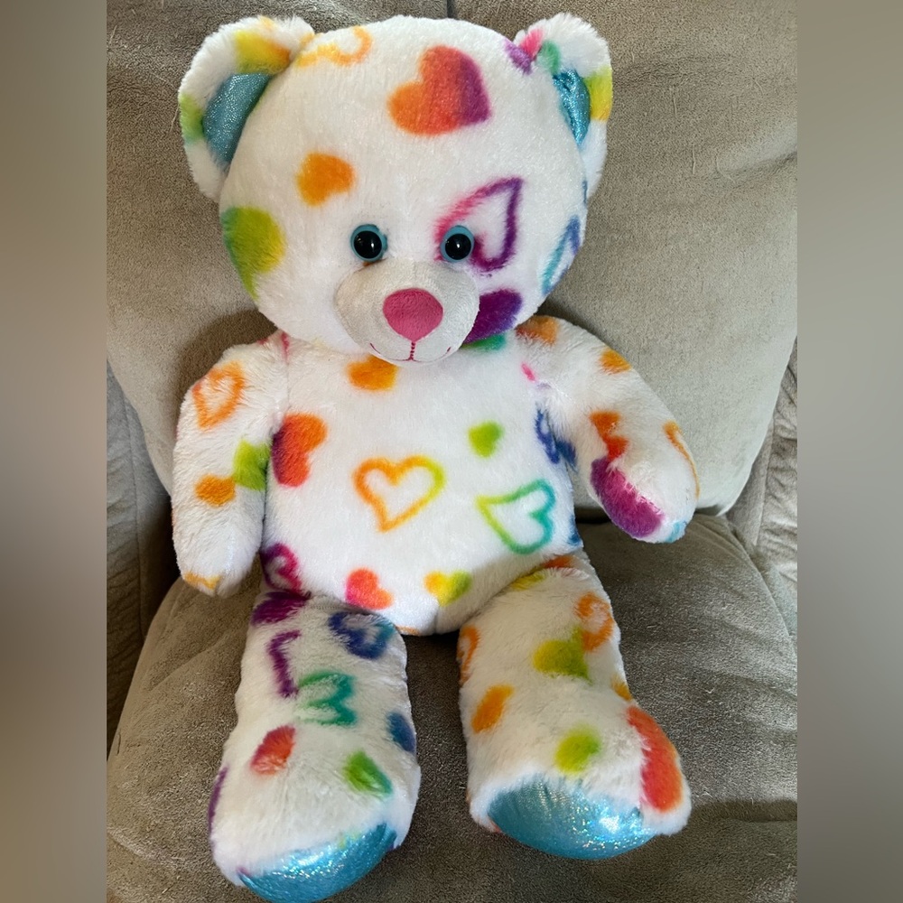 Build-A-Bear Rainbow 🌈 heart 💜 Bear!